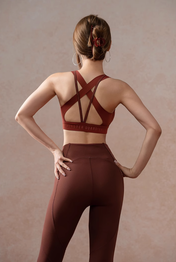 High impact zip bra and leggings set