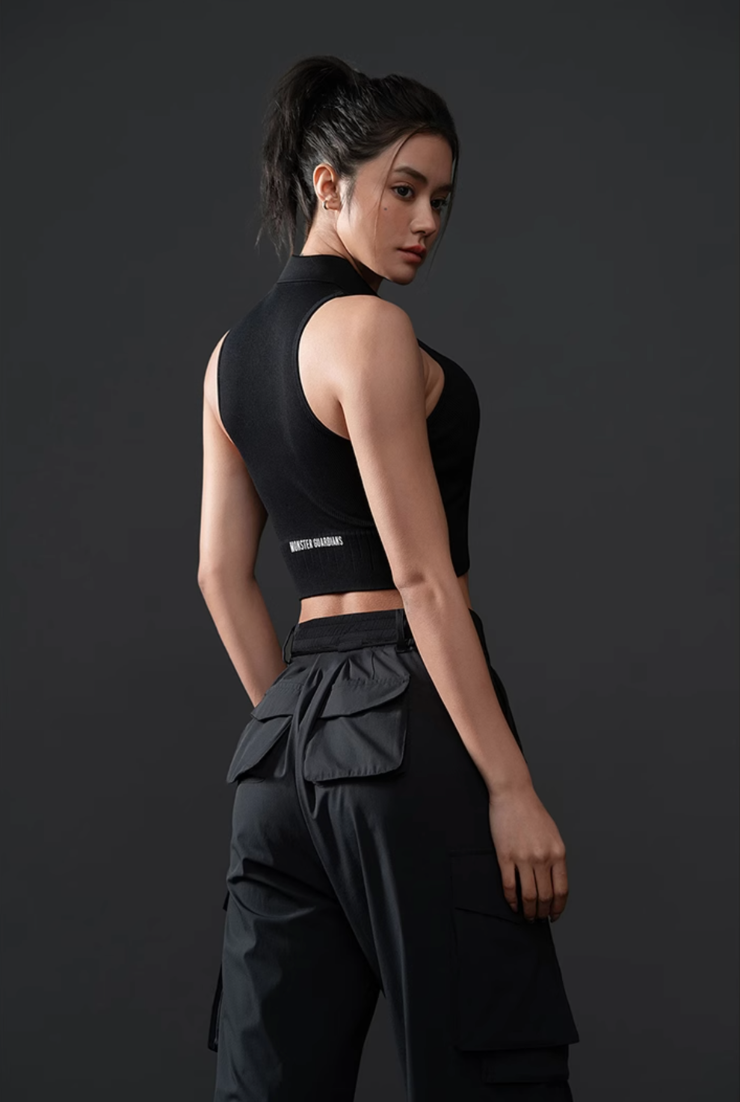 Shadow Line Summer Woven Polo Vest