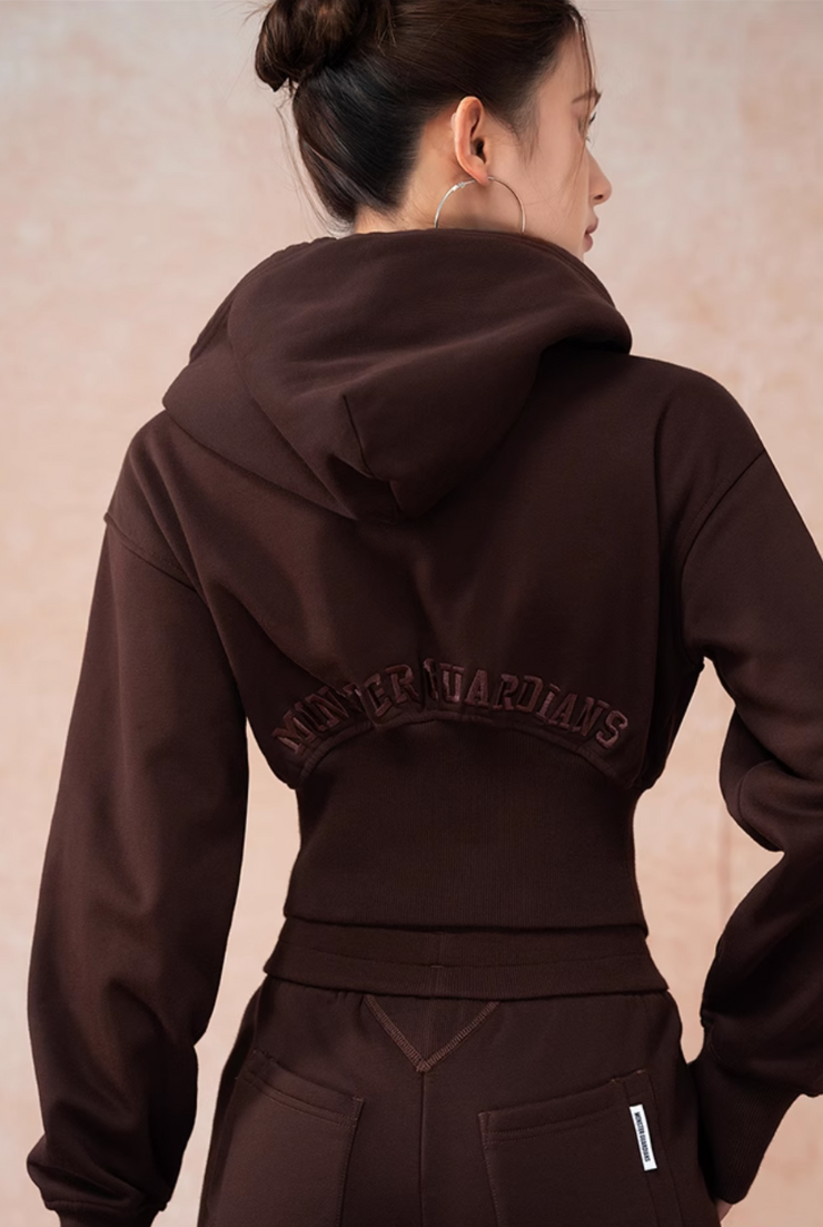 Velvet Hug Hoodie Sports Set