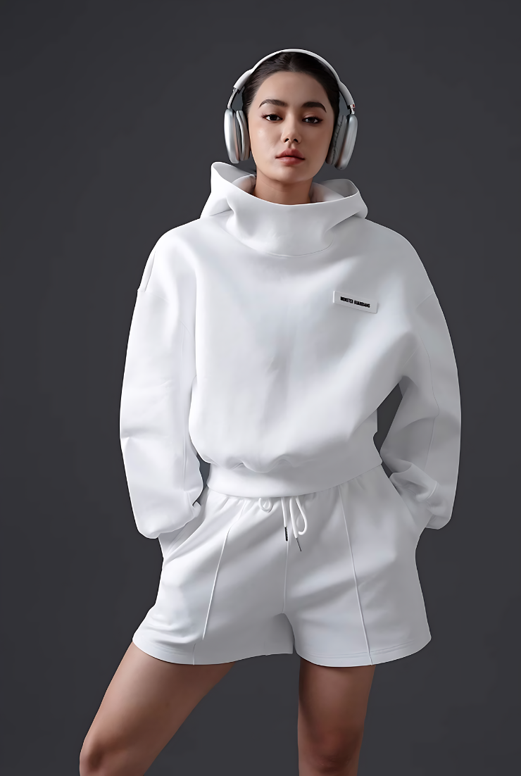 Loose fit hoodie and shorts set