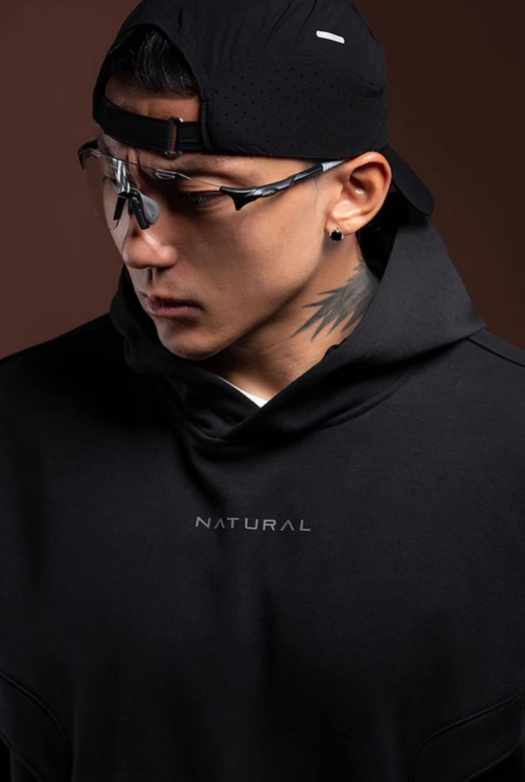 Heavy fleece sports hoodie