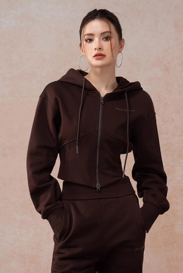 Velvet Hug Hoodie Sports Set