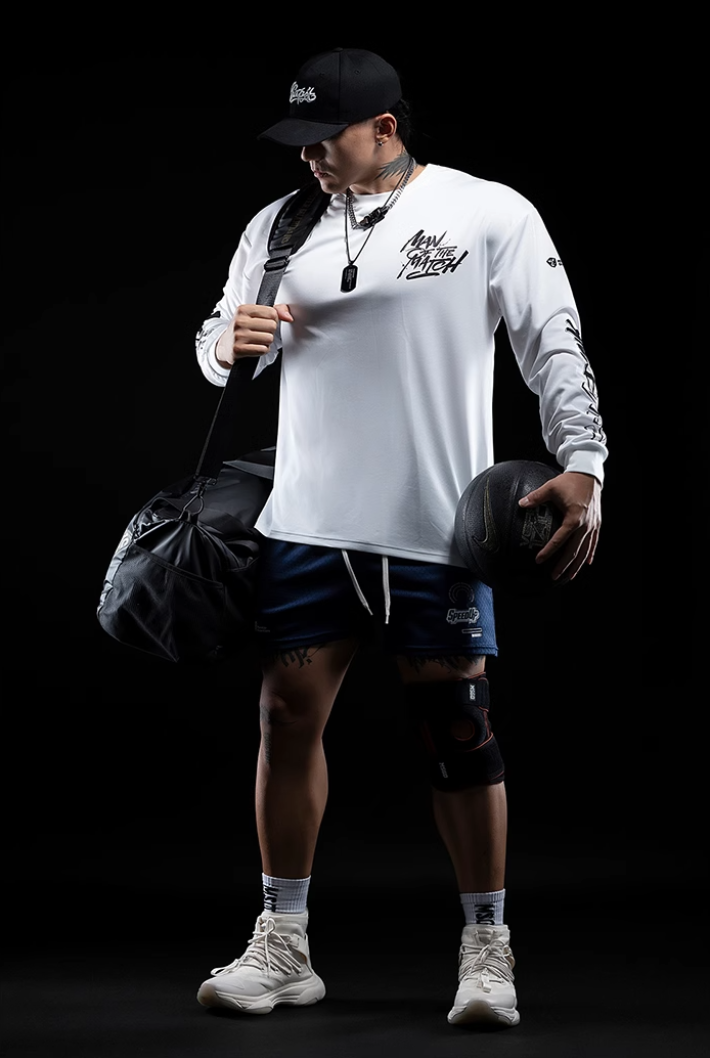 メッシュサーモプリントスポーツロングTシャツ