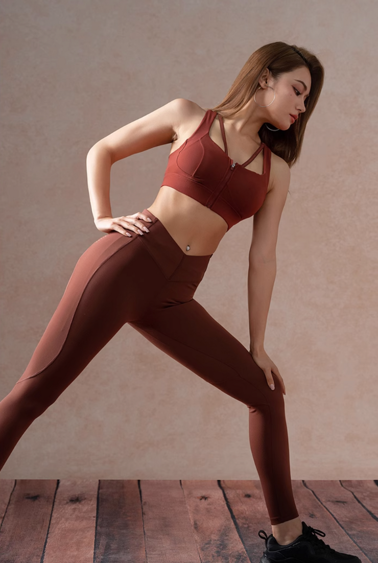 ハイインパクト ジップブラ&レギンス セット