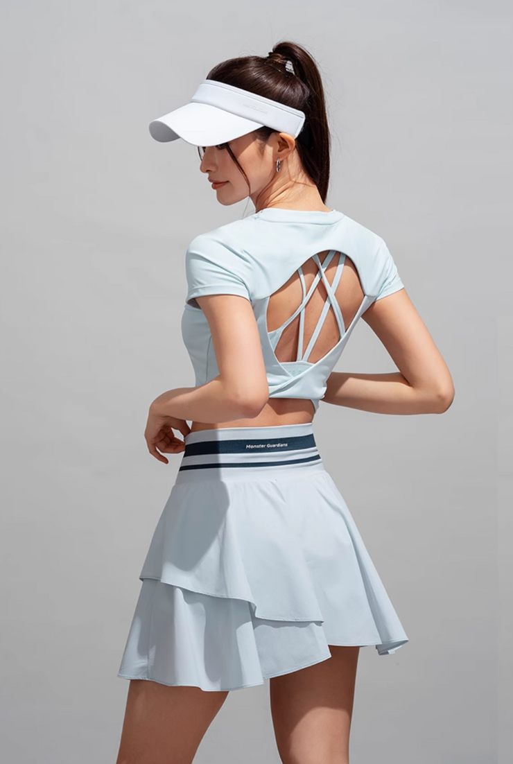 アイスシェード アシンメトリー テニスワンピース(UPF150+)