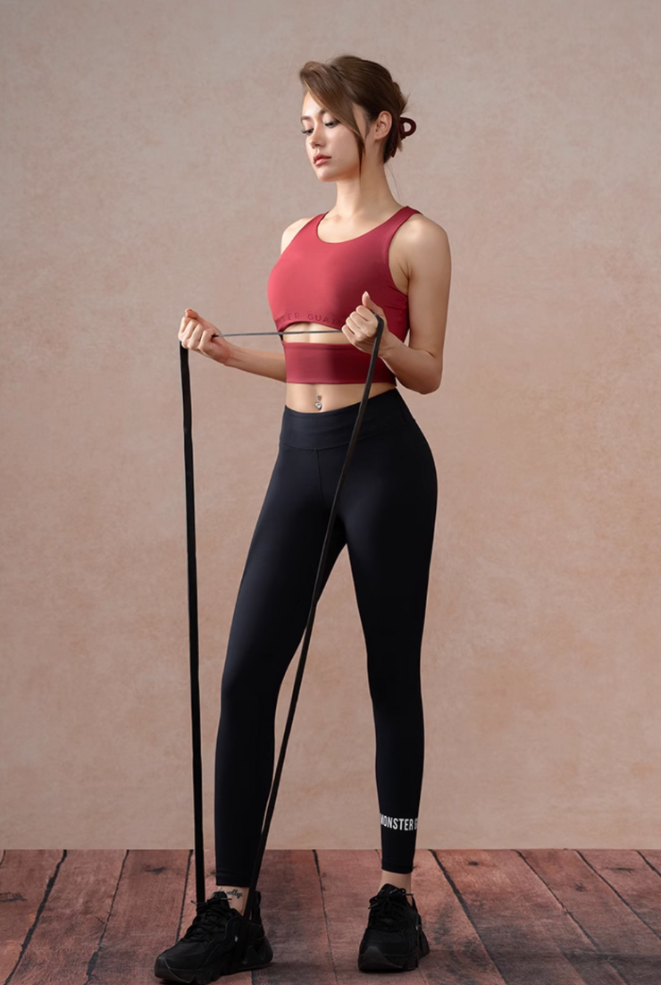 burgundy sports bra