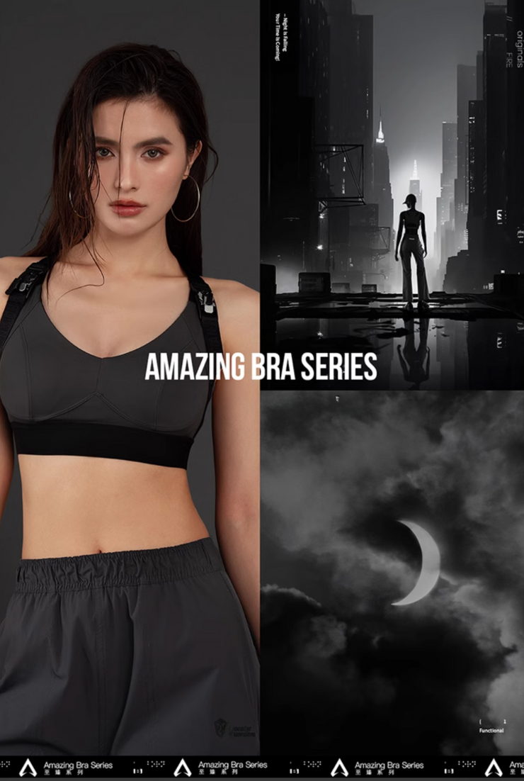 クロスバック ミディアムサポート スポーツブラセット