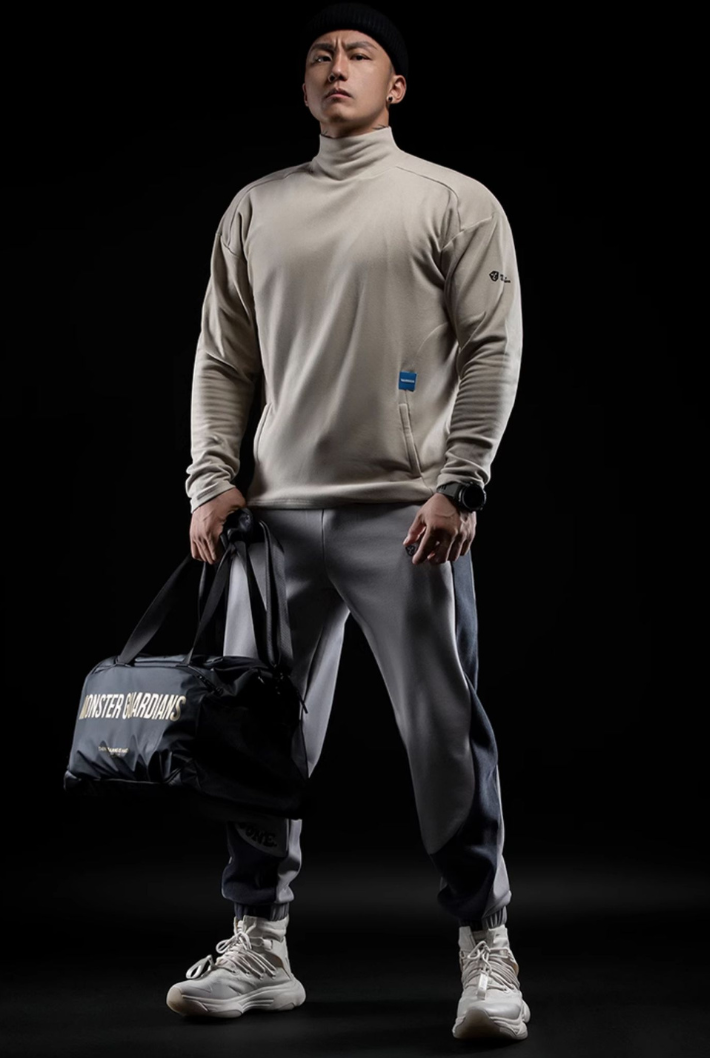 Half Turtle Velvet Warm Loose Sports Sweatshirt