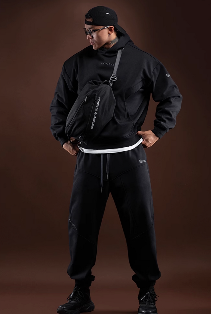 Heavy fleece sports hoodie