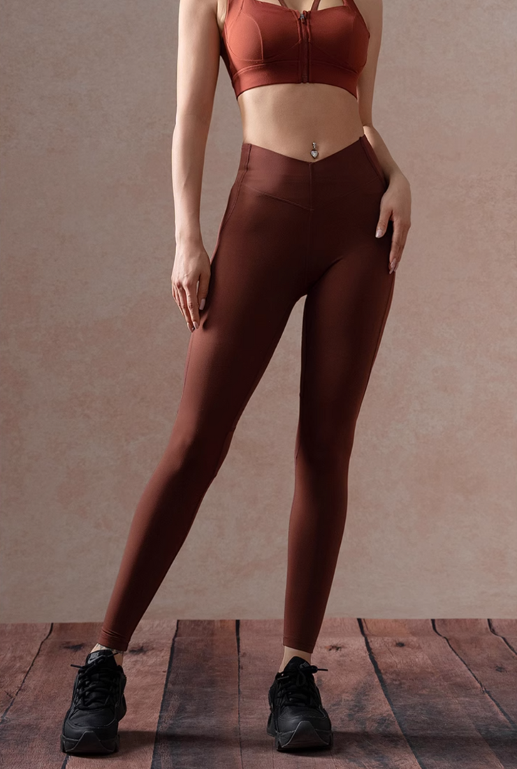 High impact zip bra and leggings set