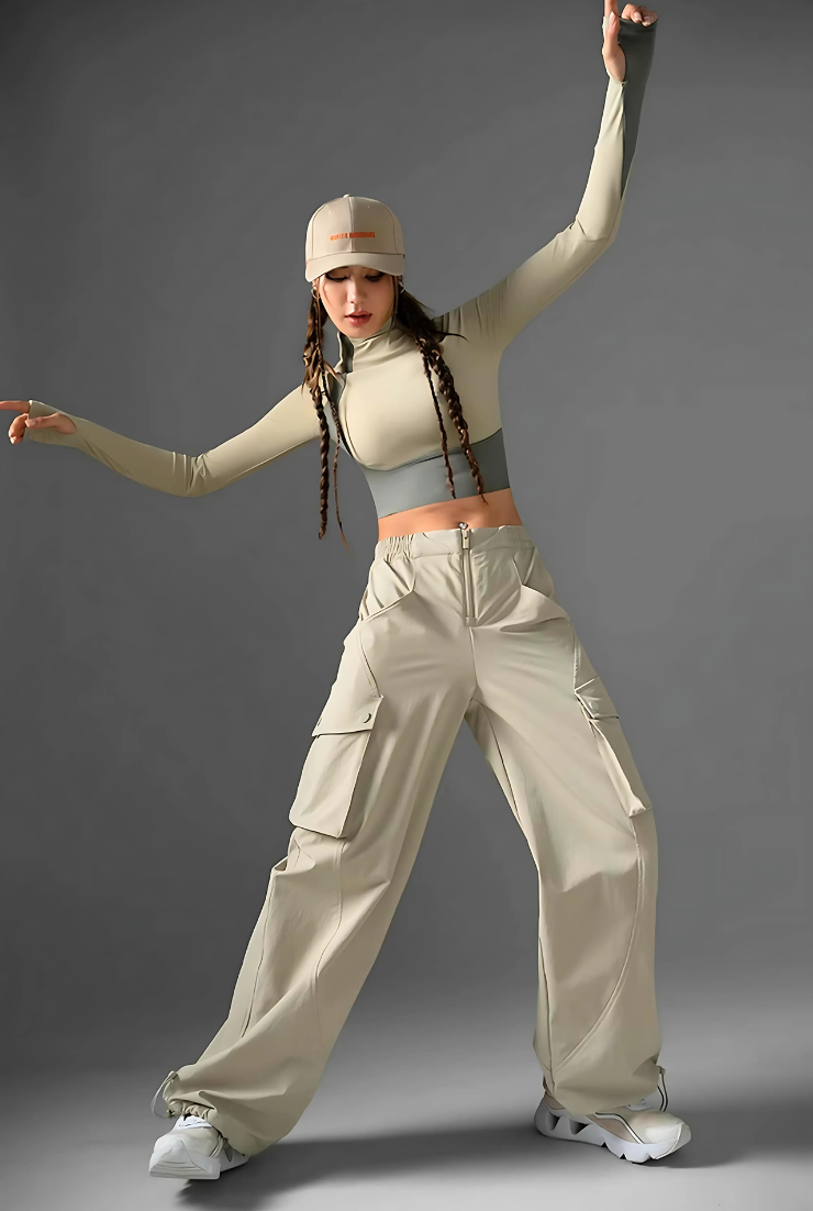 Loose fit three-proof cargo pants