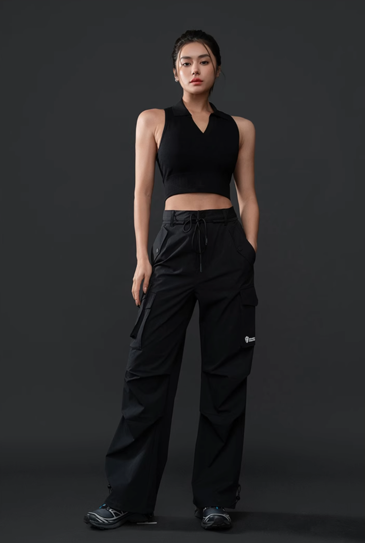 Shadow Line Summer Woven Polo Vest