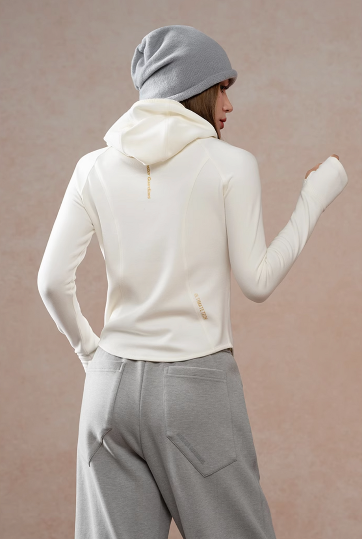 Velvet Touch High Elasticity Hoodie Sports Top