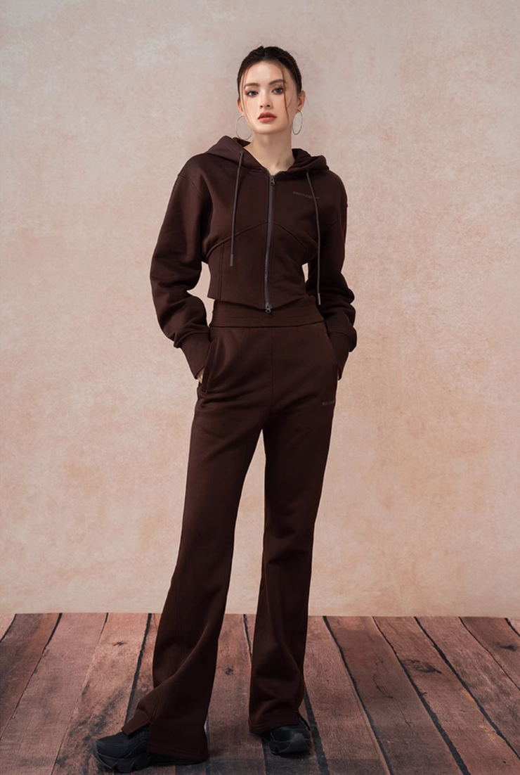 Velvet Hug Hoodie Sports Set