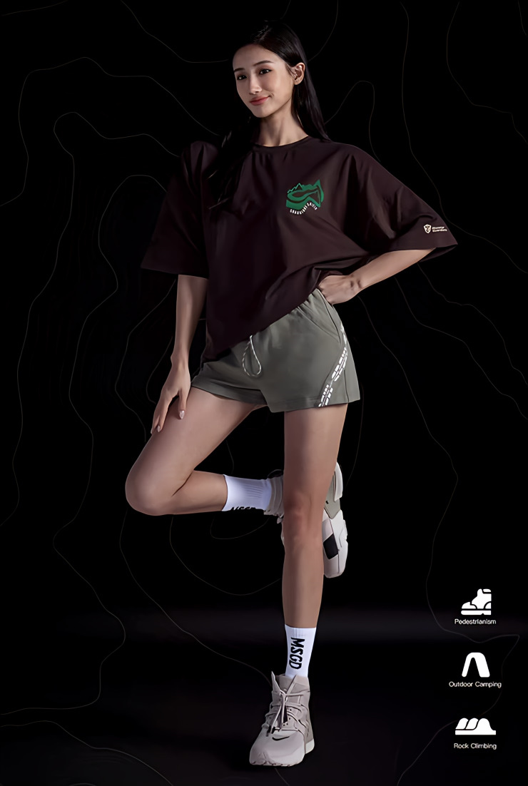 ラウンドネック ユニセックス ルーズTシャツ