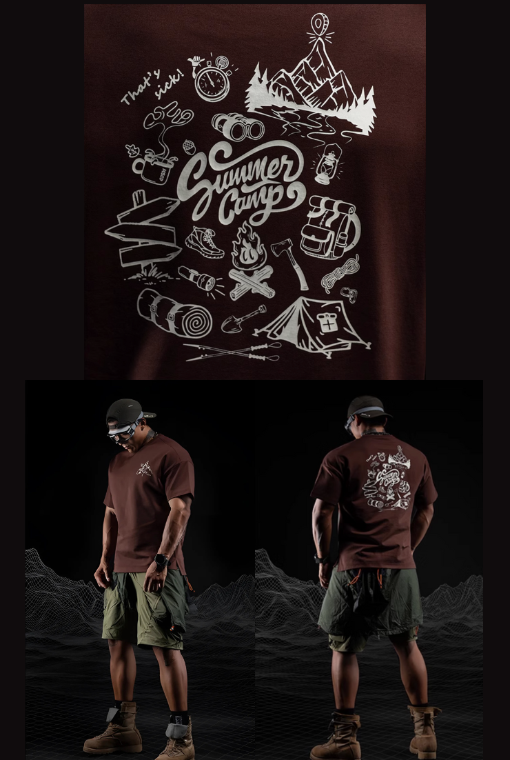 アウトドアグラフィックTシャツ
