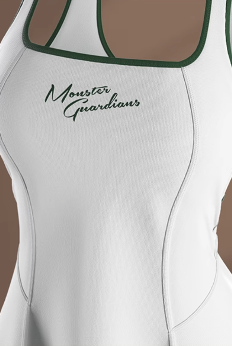 エレガンス スクエアネック テニスワンピース