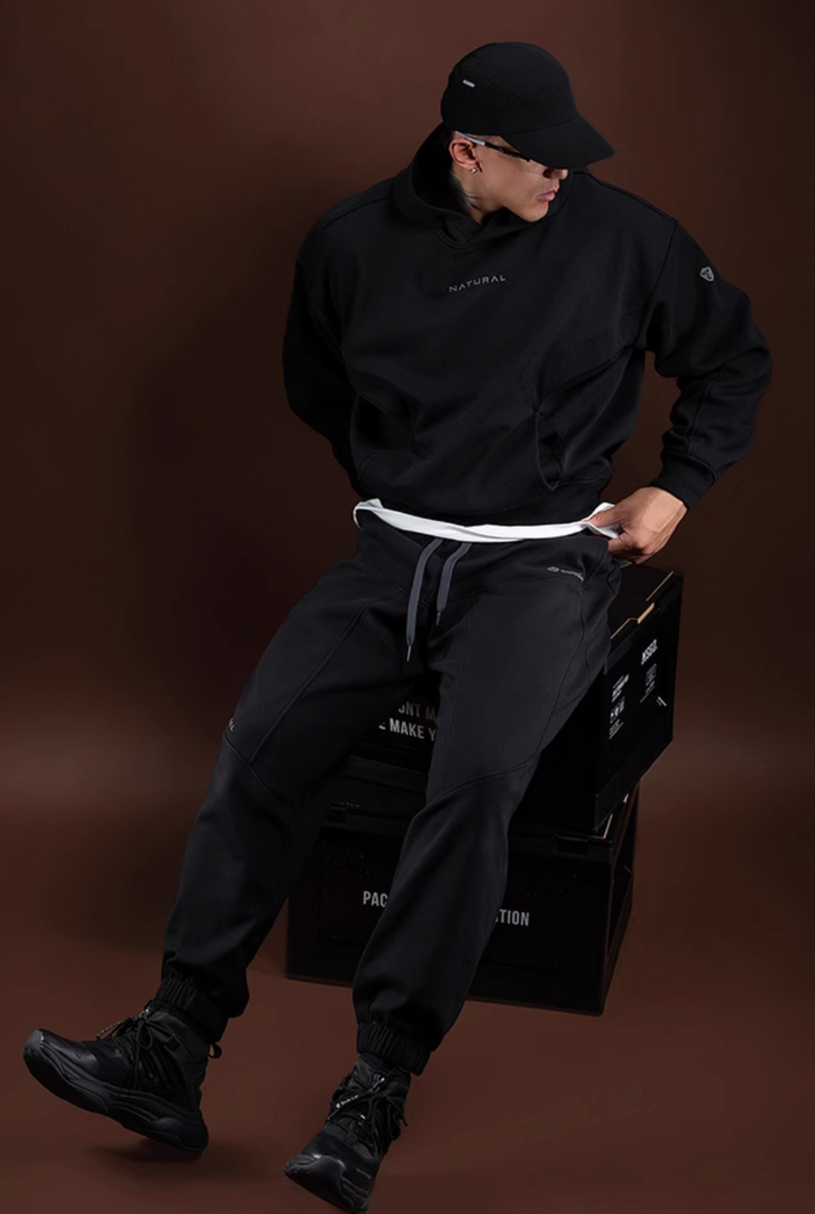 Heavy fleece sports hoodie