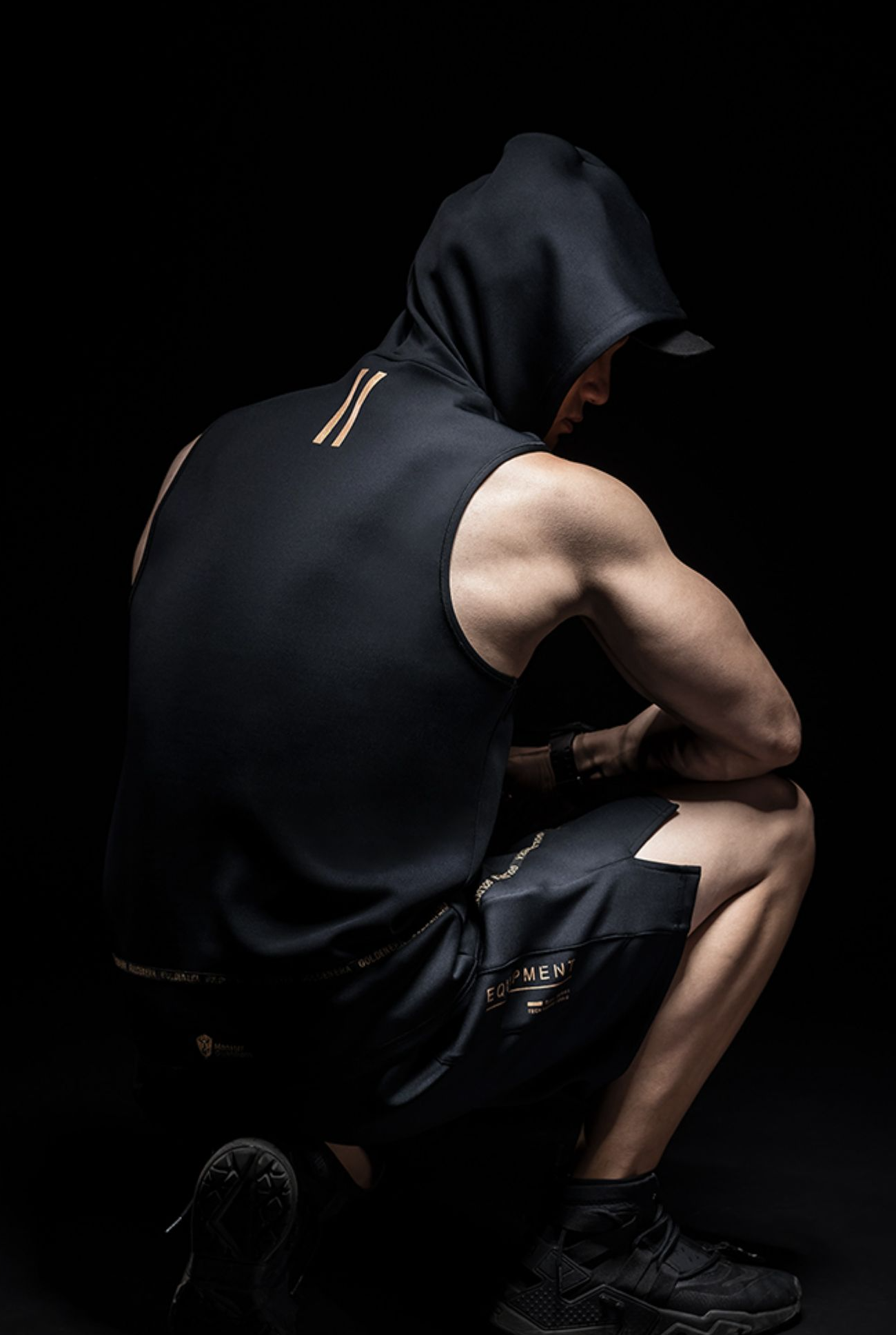 black gold shorts