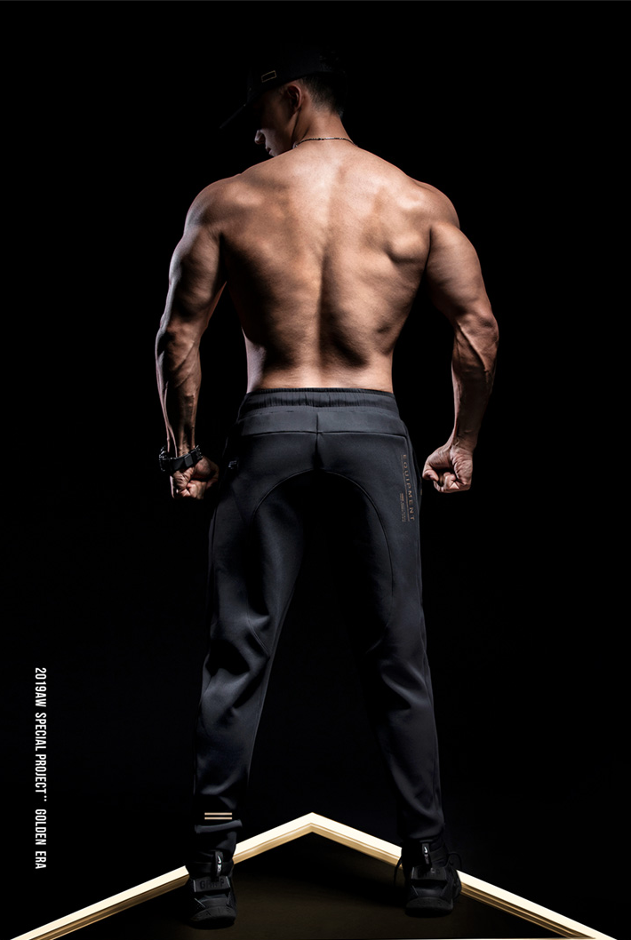 black gold fitness pants