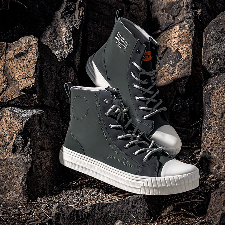 high cut collar sneakers