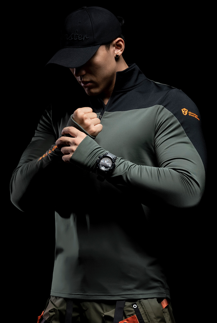 stitched zipper fitness wear