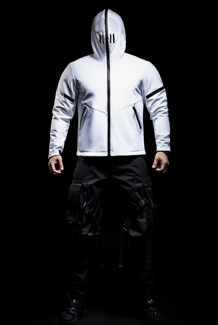 mask zipper hoodie