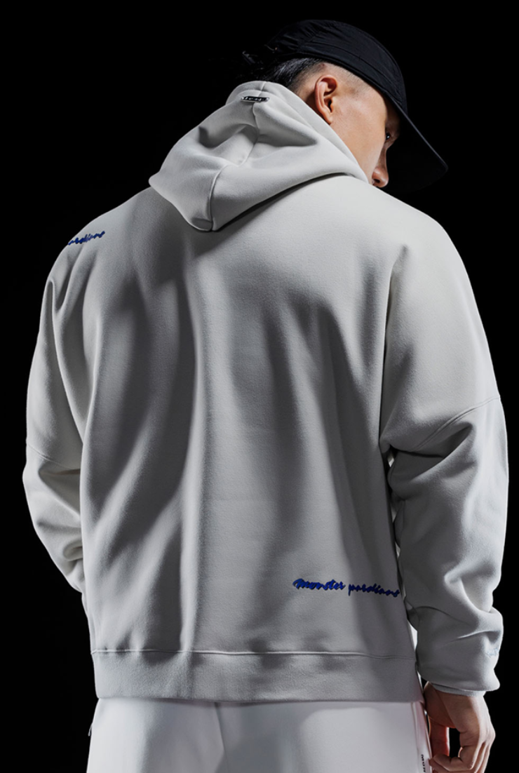 loose fleece hooded sweater