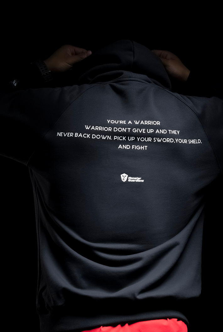 half mask sweatshirt hoodie