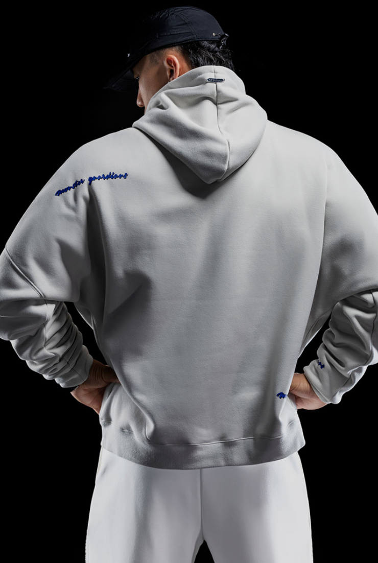 loose fleece hooded sweater