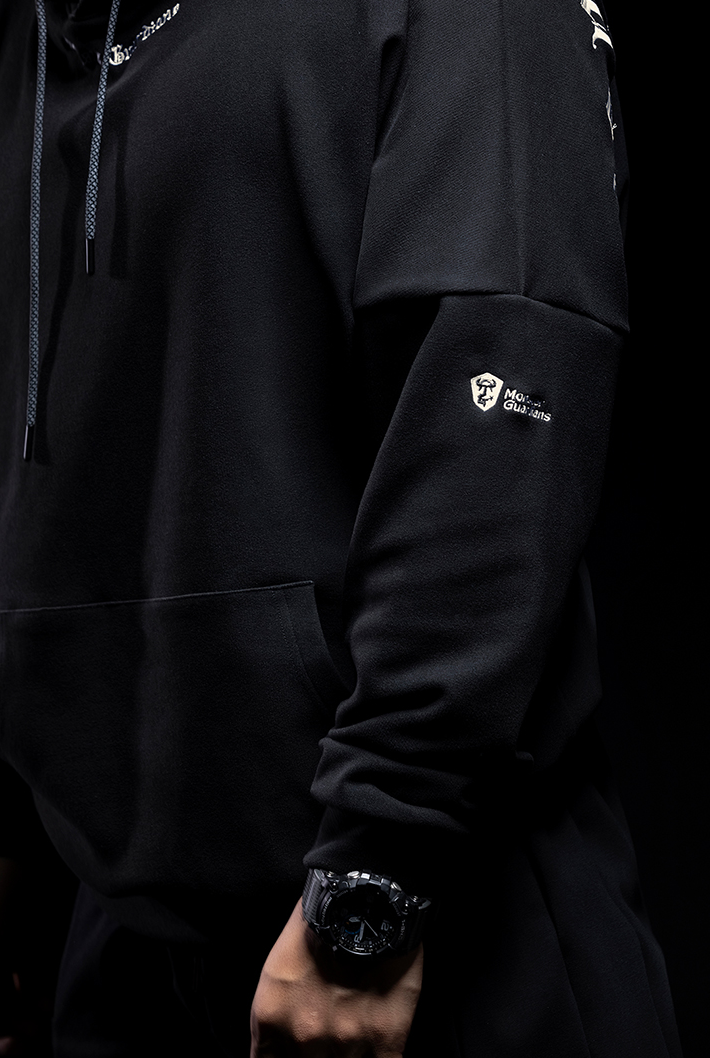 back logo hoodie