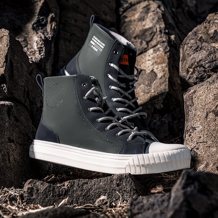high cut collar sneakers