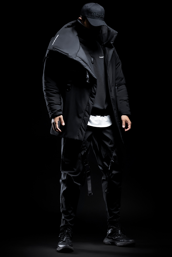 Buckle middle coat, DARKNIGHT SERIES