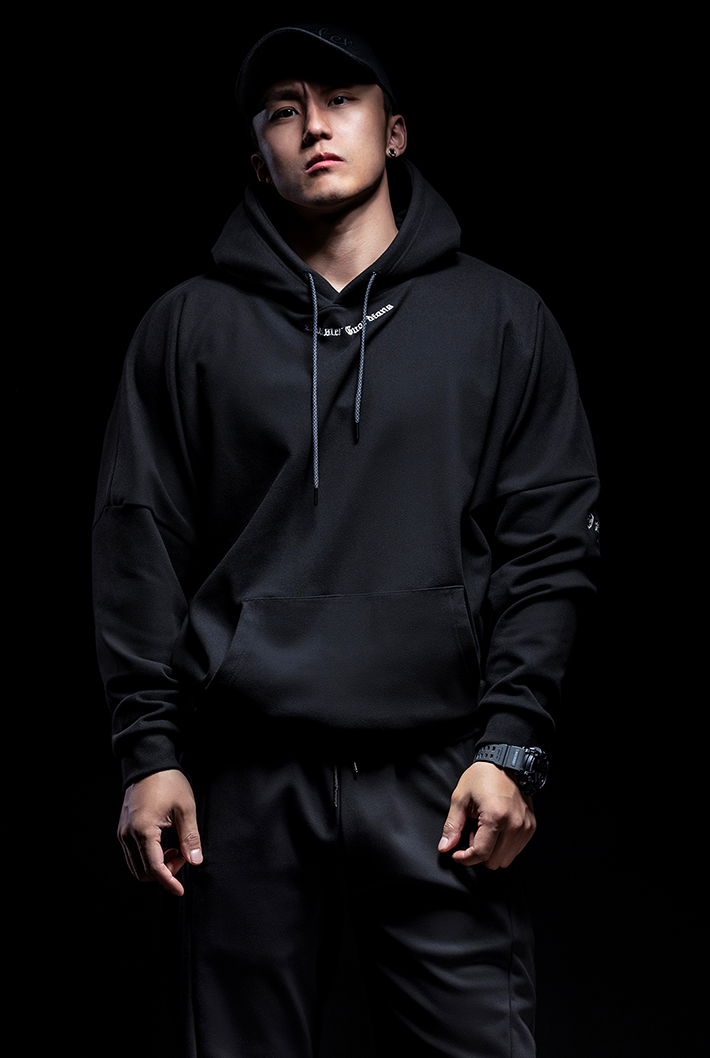 back logo hoodie