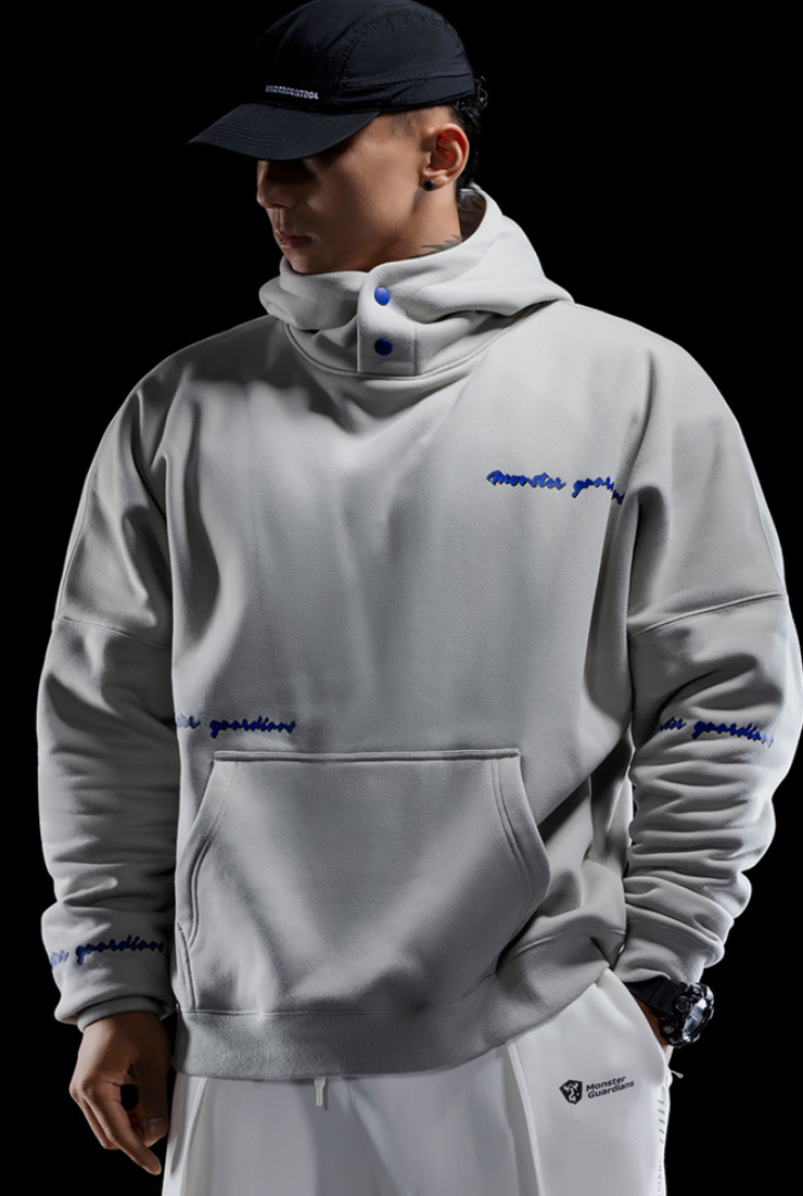loose fleece hooded sweater