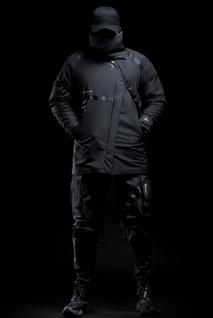 Buckle middle coat, DARKNIGHT SERIES