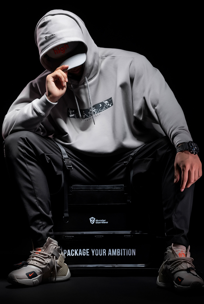 double hood hoodie