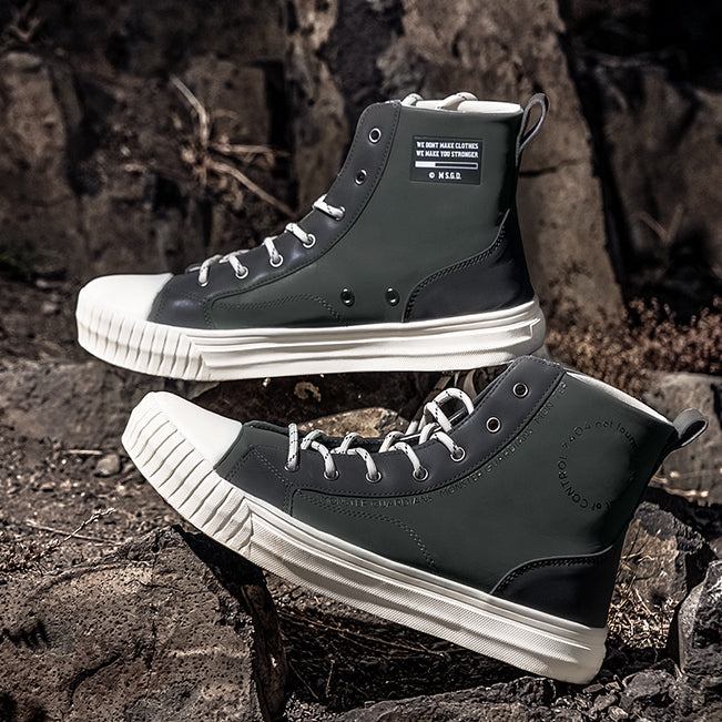 high cut collar sneakers