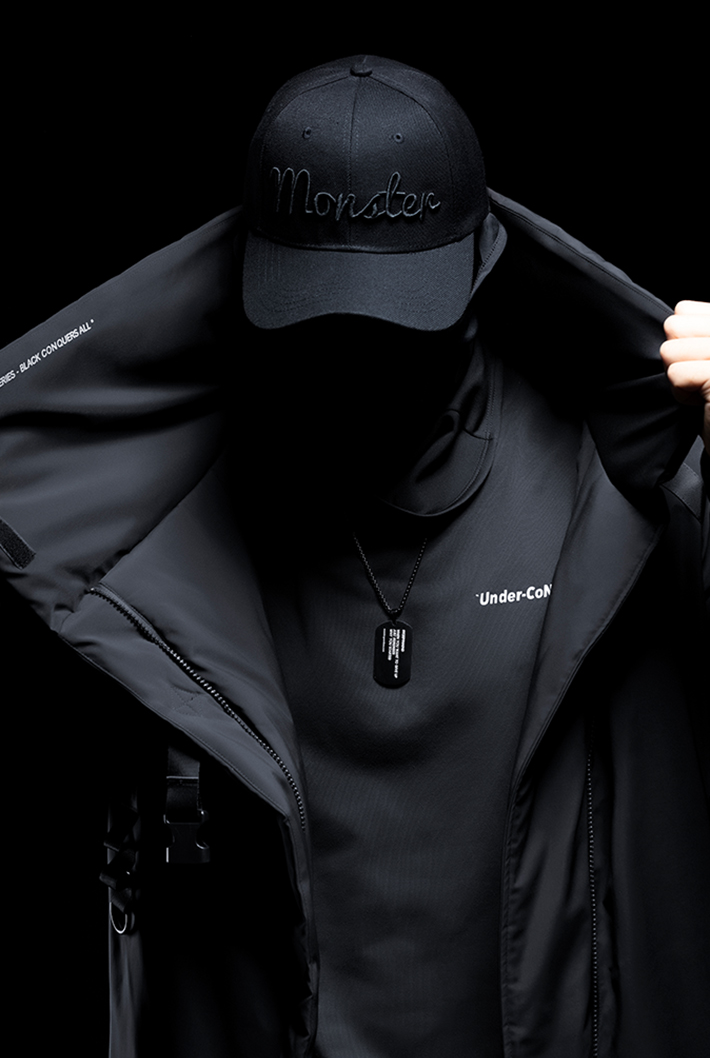 Buckle middle coat, DARKNIGHT SERIES