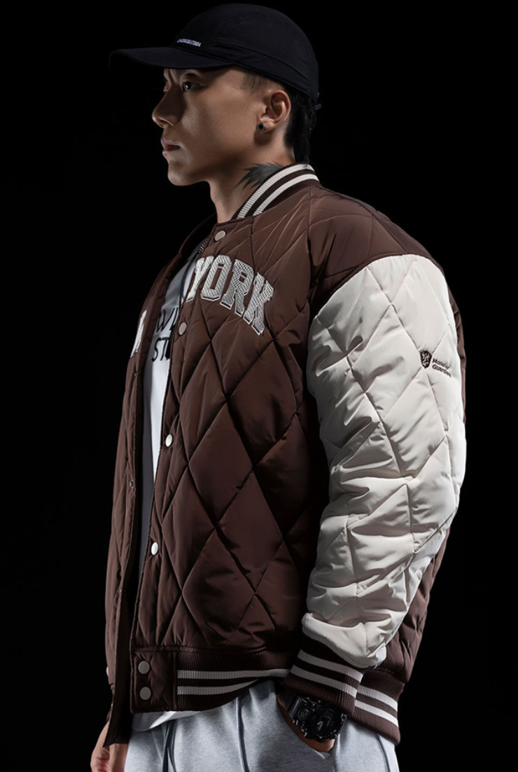 quilted baseball jacket
