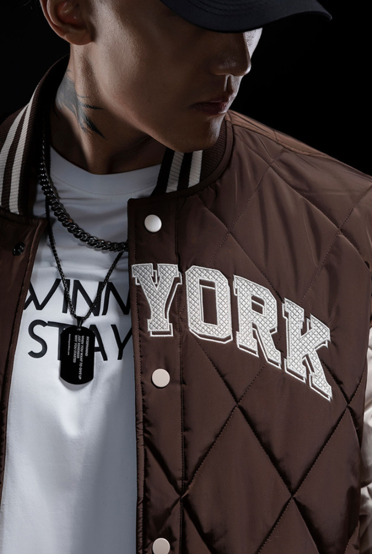 quilted baseball jacket