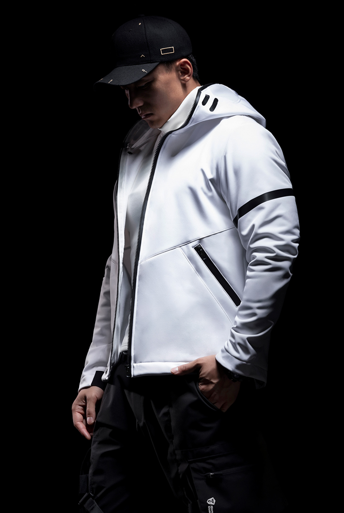 mask zipper hoodie
