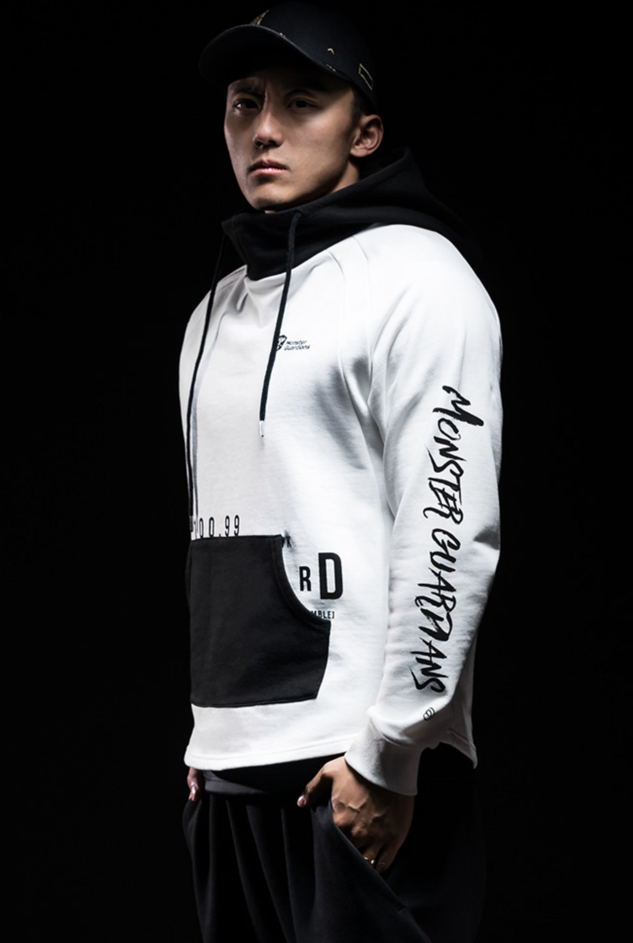 sports high collar hoodie