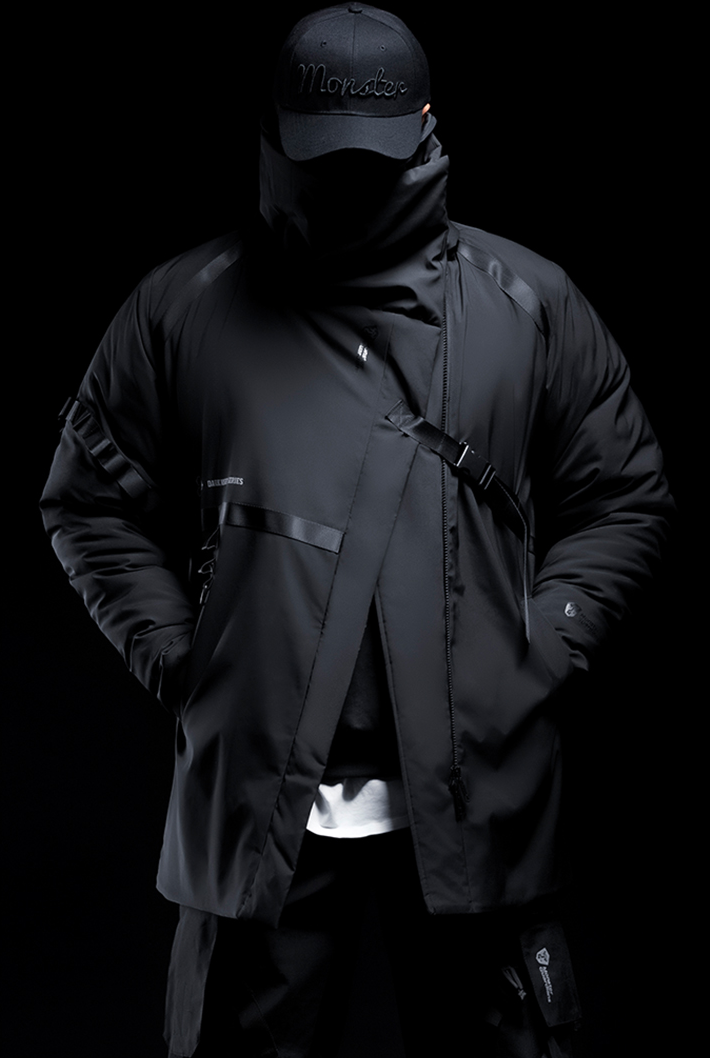 Buckle middle coat, DARKNIGHT SERIES