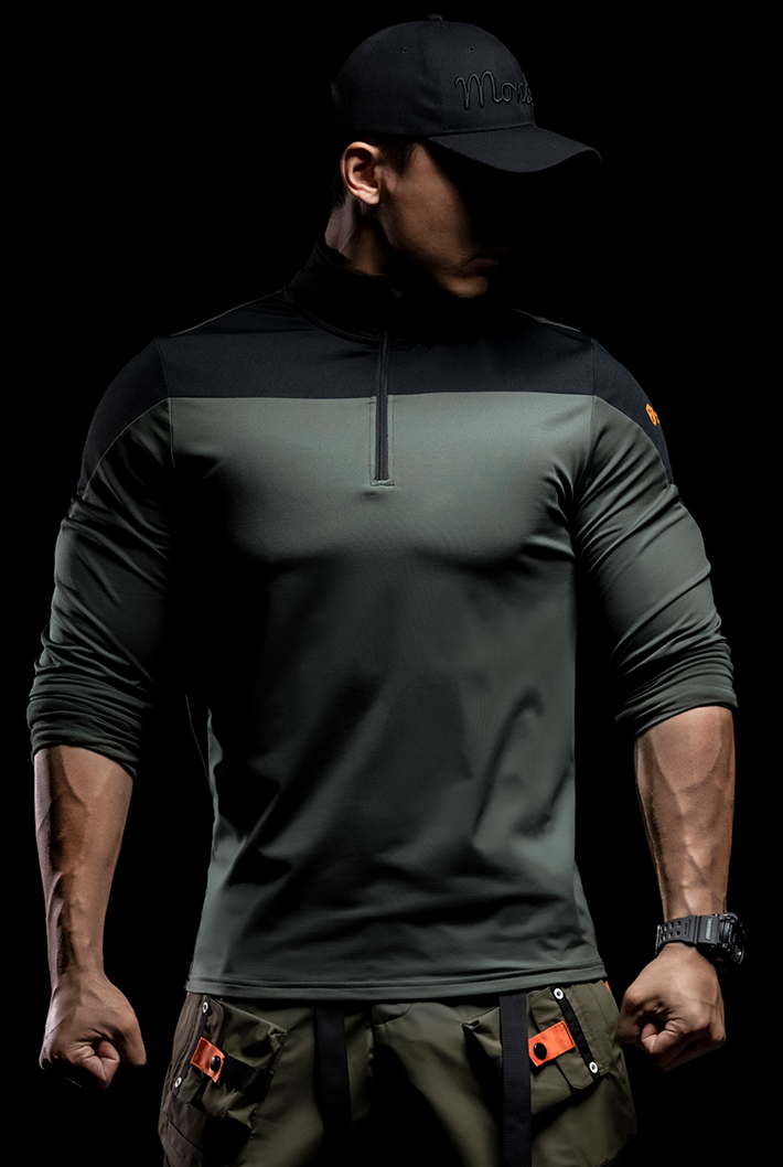 stitched zipper fitness wear