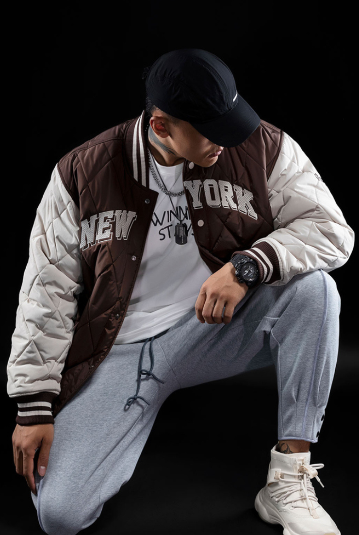 quilted baseball jacket