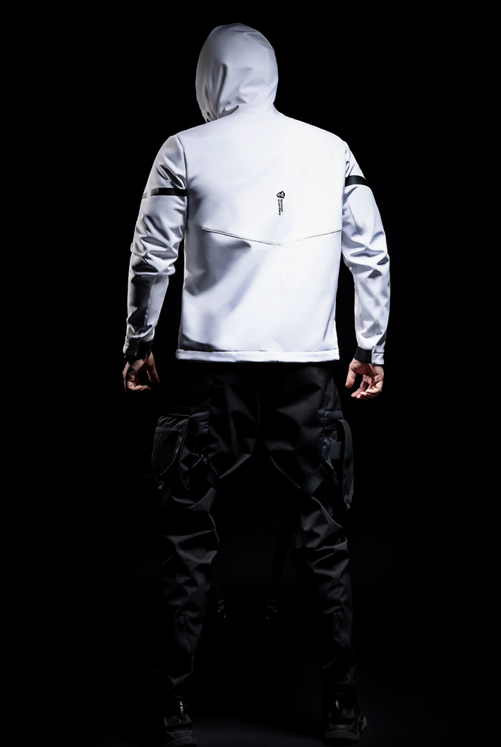 mask zipper hoodie