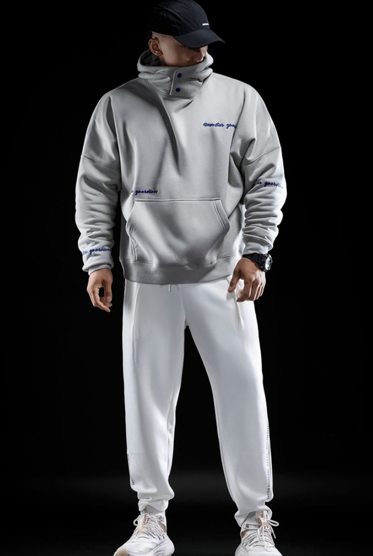 loose fleece hooded sweater