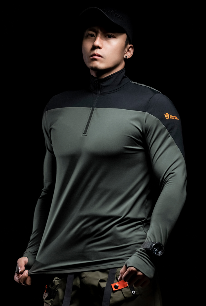 stitched zipper fitness wear
