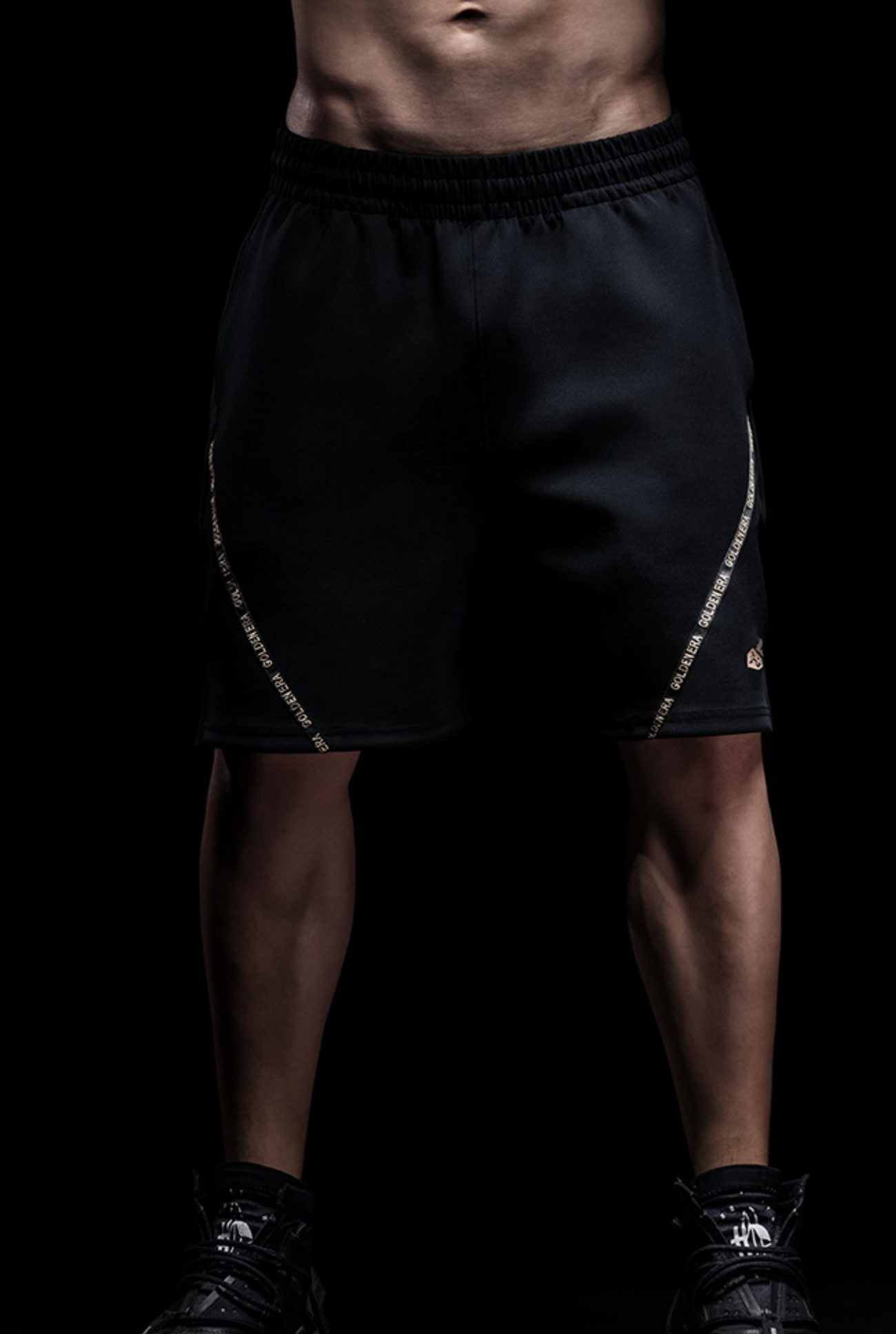 black gold shorts